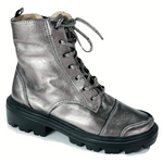 Carregue a imagem no visualizador da Galeria, Bota Amy - Couro Metalizado Pewter
