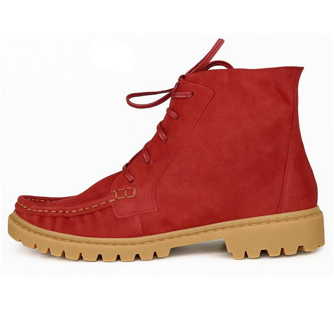 Bota Napole - Couro Camurça Burgundy