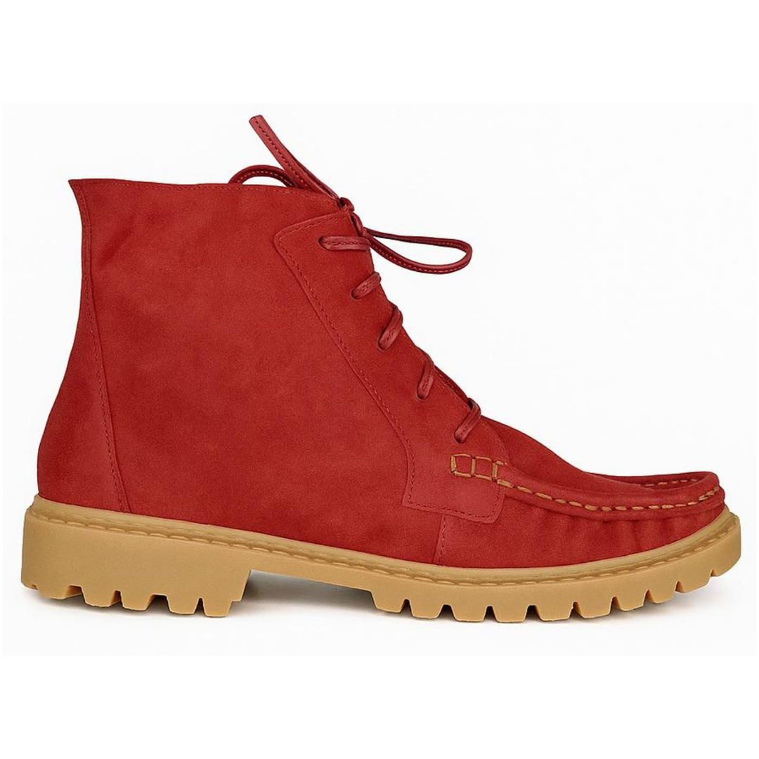Bota Napole - Couro Camurça Burgundy