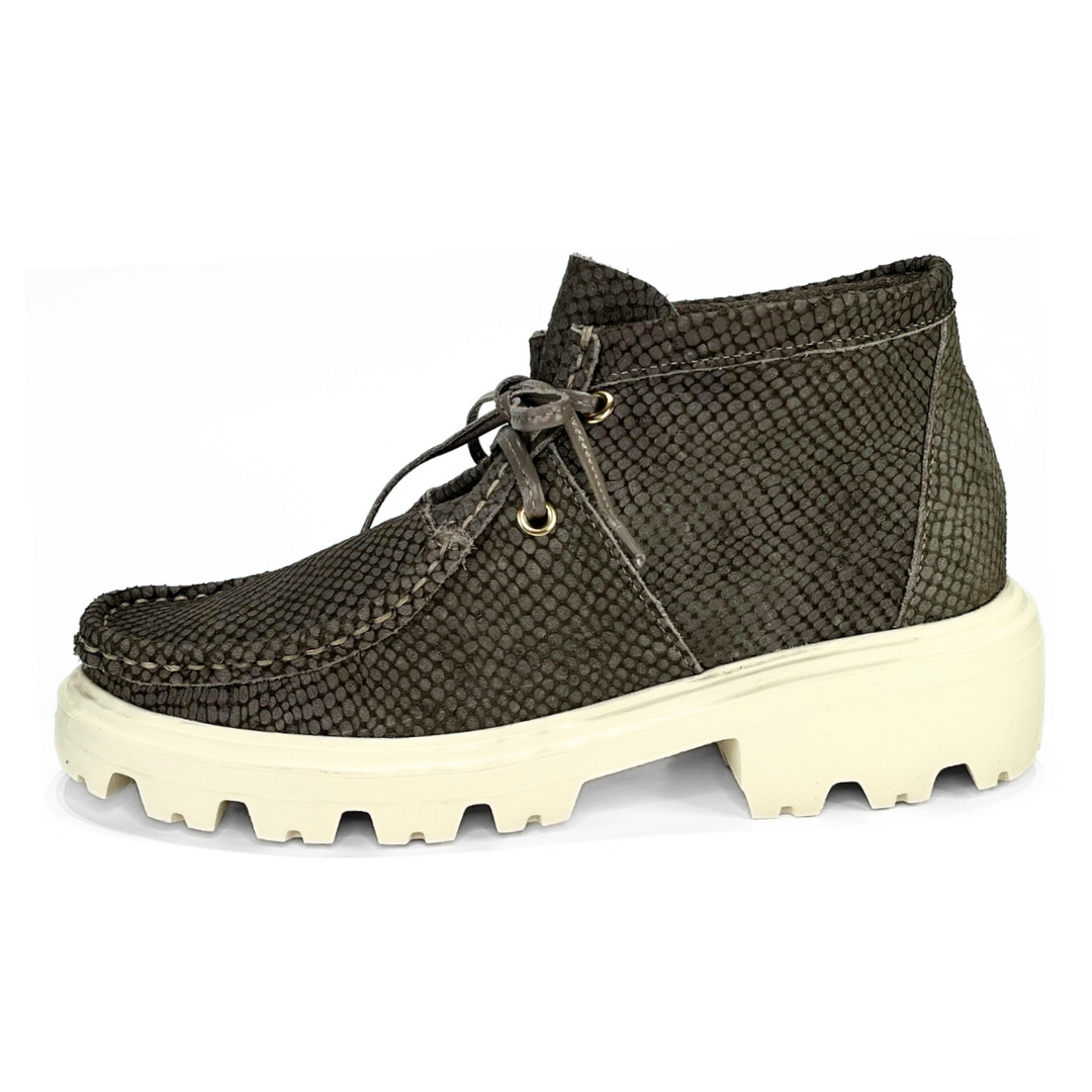 Bota Amy- Couro Revertido Castor
