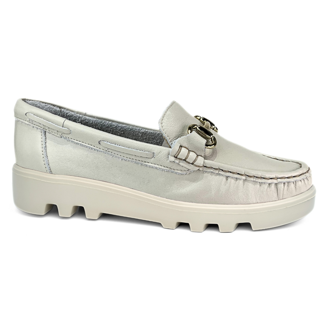 Mocassim New York - Couro Off White