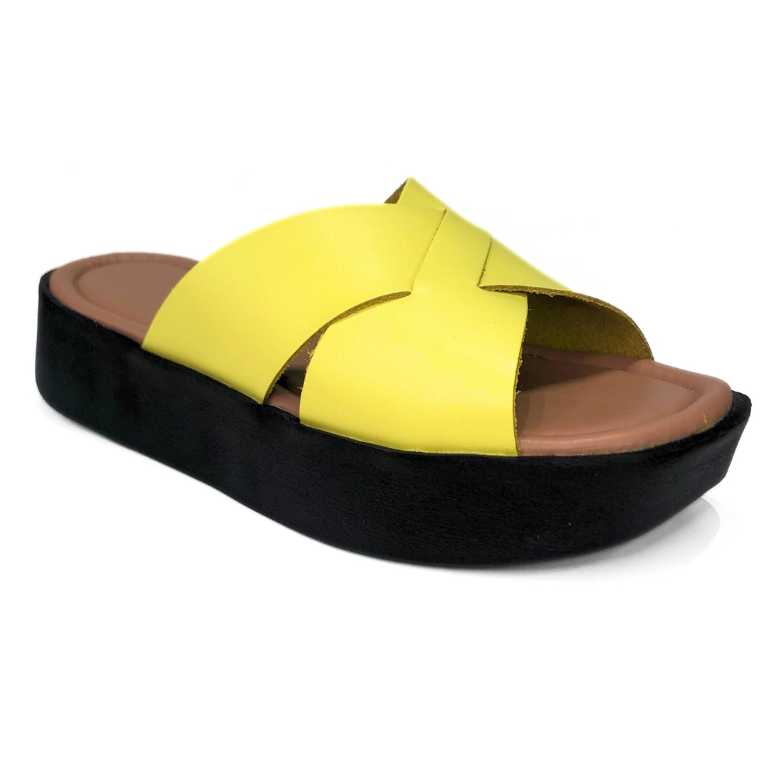 Sandália FlatForm de Couro Rio de Luz - 1008