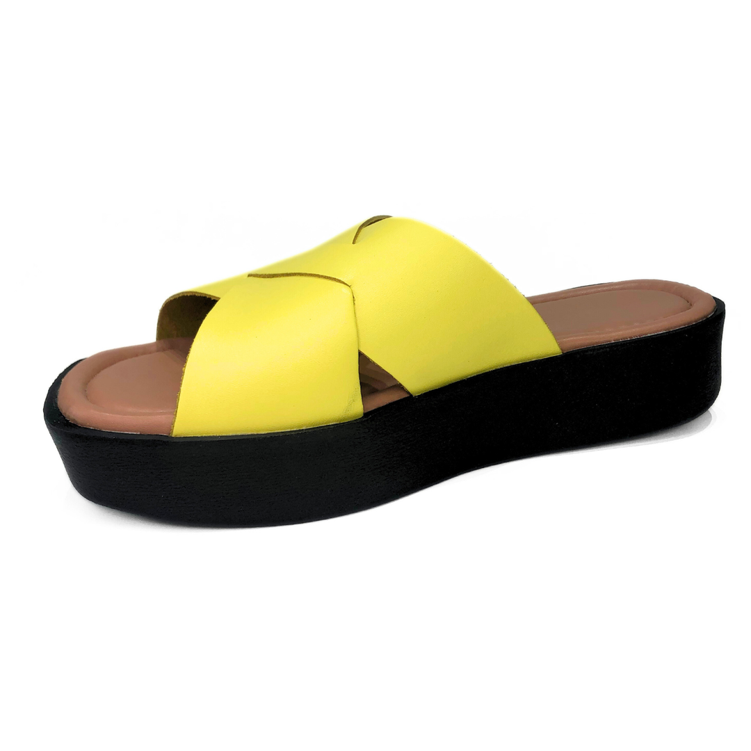 Sandália FlatForm de Couro Rio de Luz - 1008