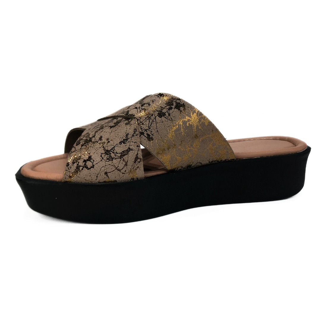 Sandália FlatForm de Couro Rio de Luz - 1008