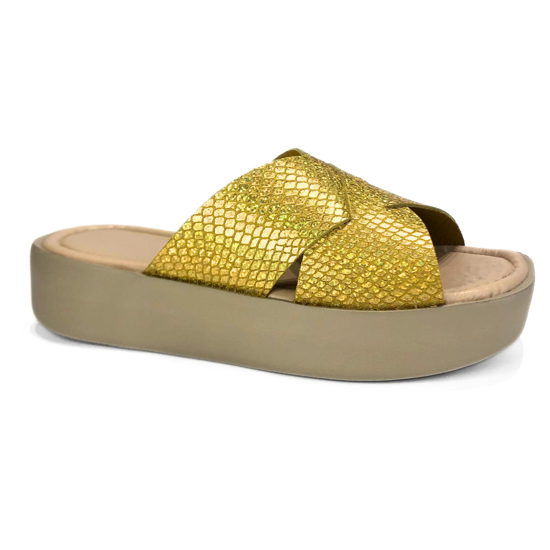 Sandália FlatForm de Couro Rio de Luz - 1008