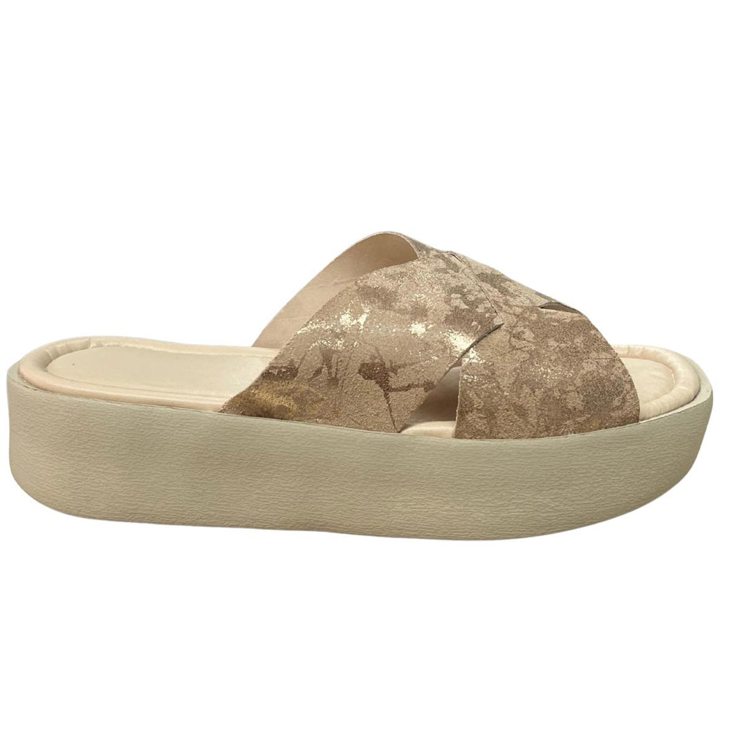 Sandália FlatForm de Couro Rio de Luz - 1008