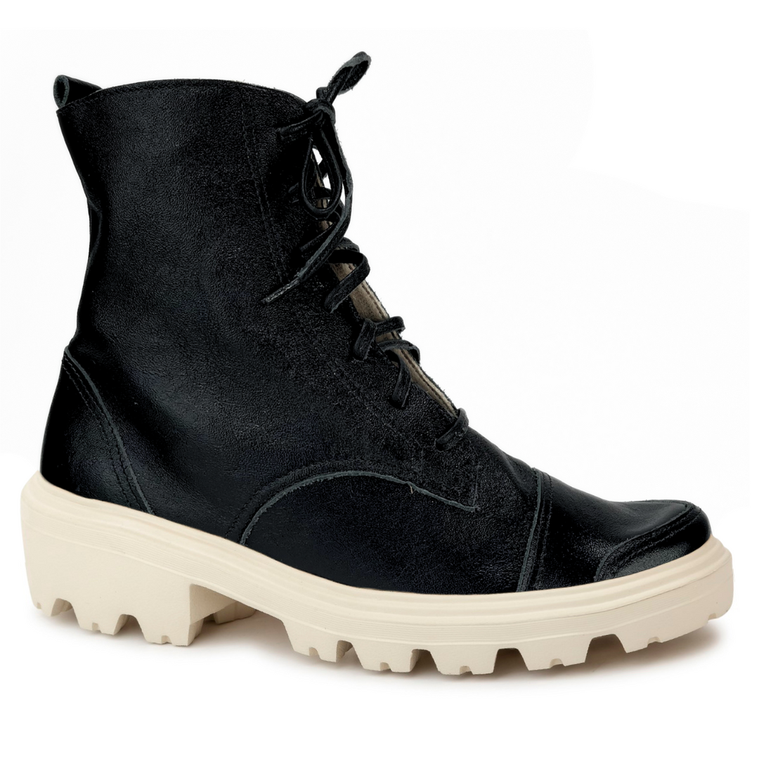 Bota Amy - Couro Preta