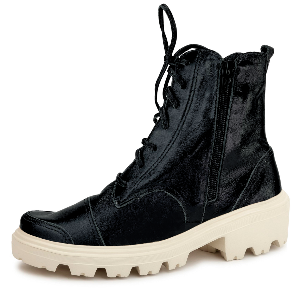 Bota Amy - Couro Preta