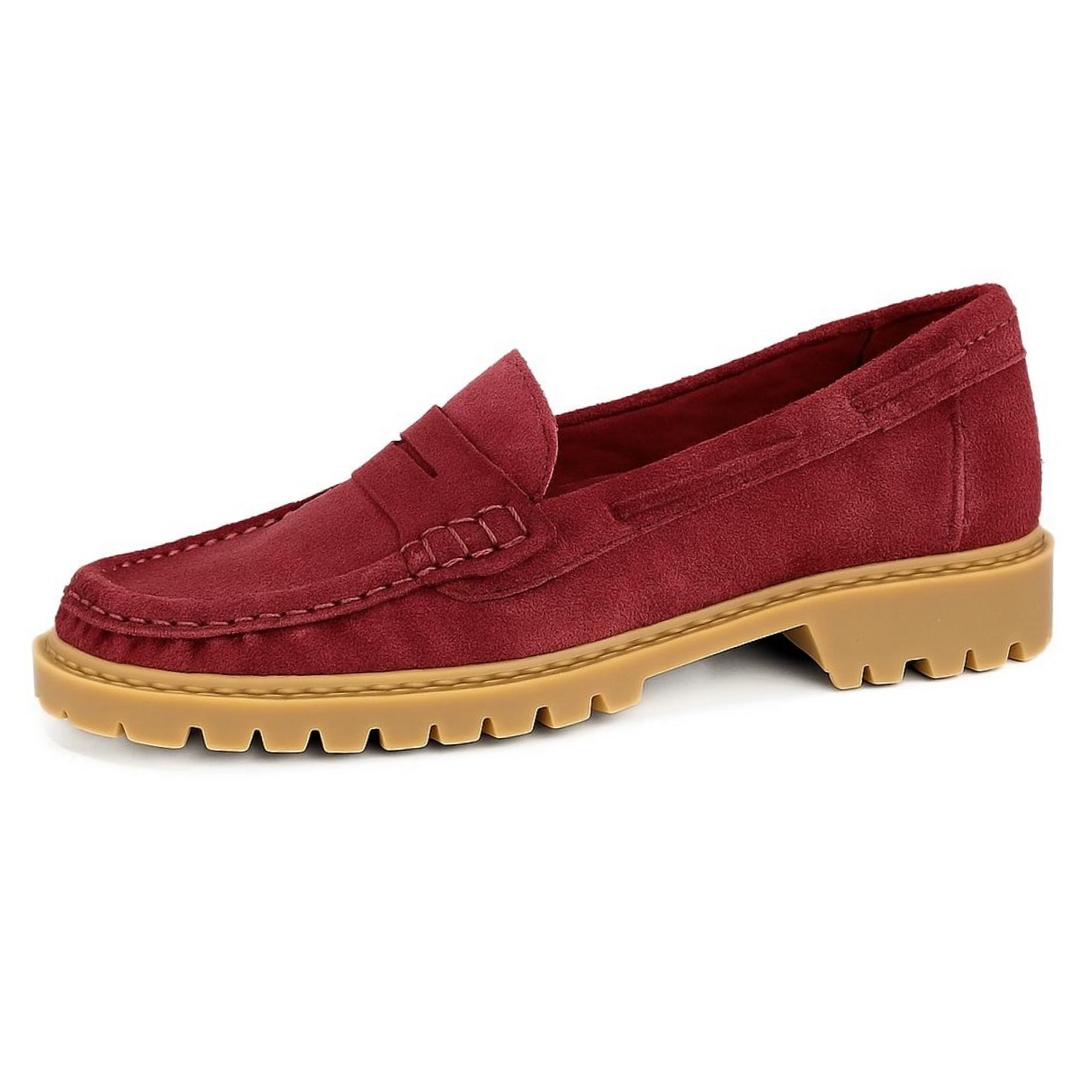 Mocassim Napole - Camurça Burgundy