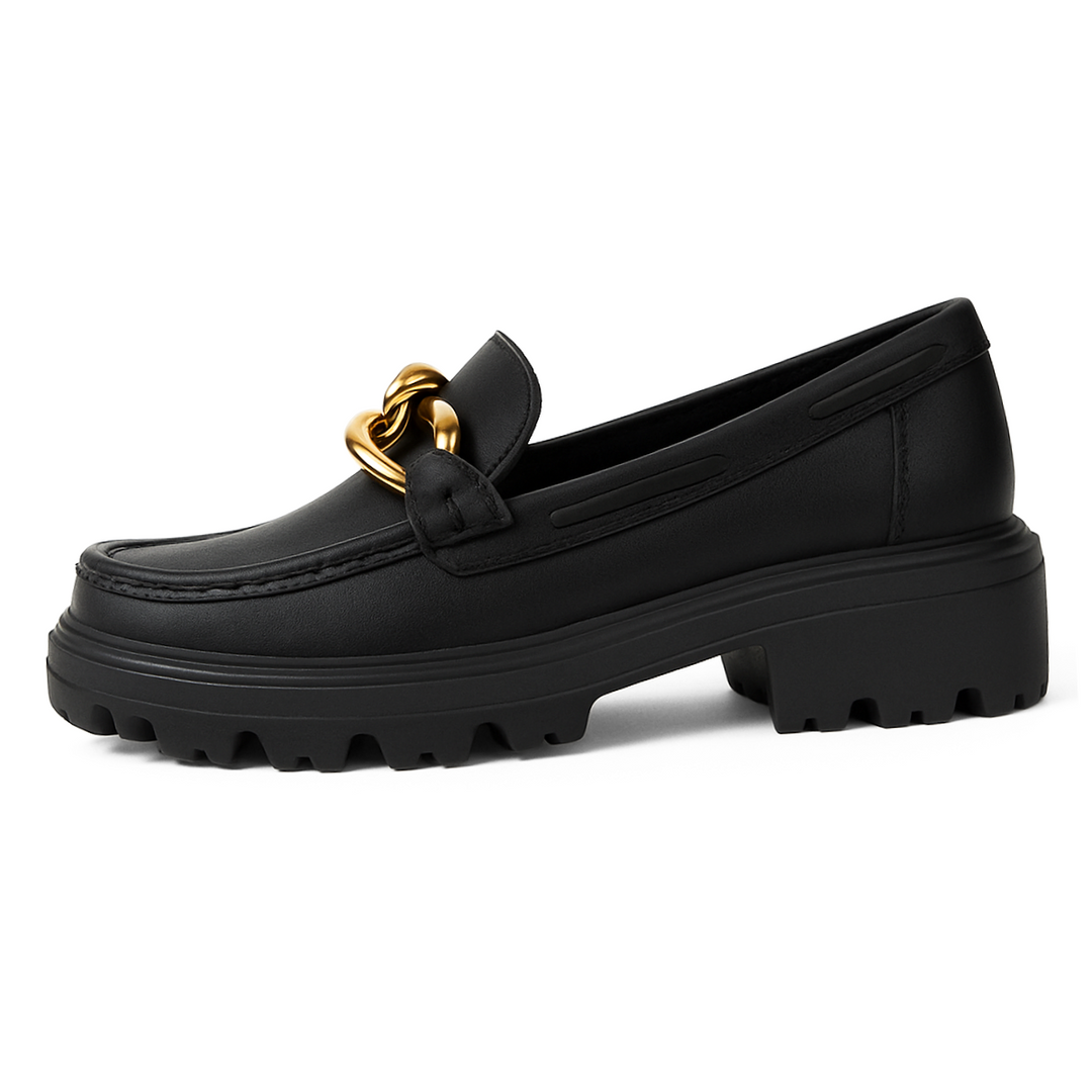 Mocassim - Couro Preto