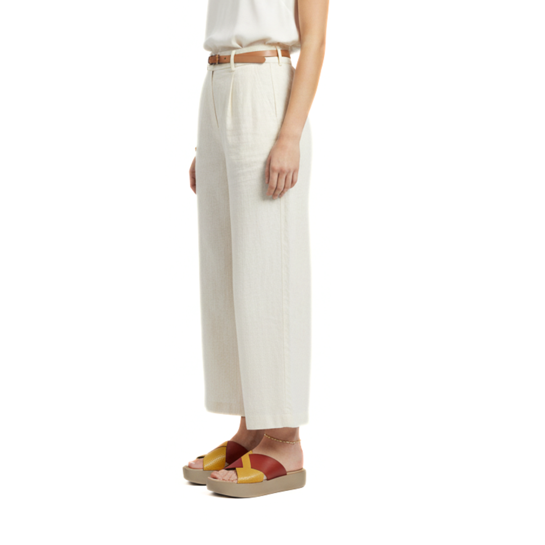 Sandalia flatform - Couro Amarelo e Tangerina